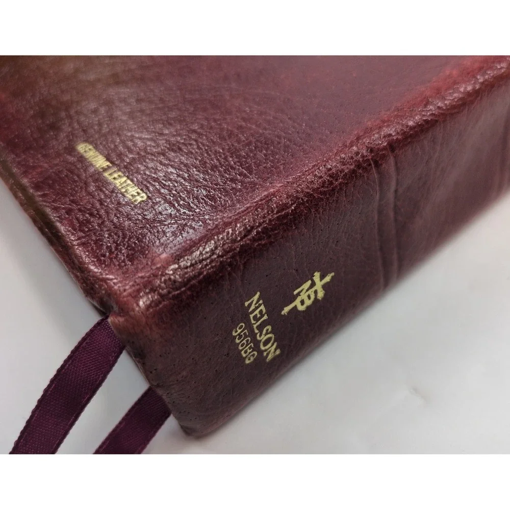 RARE 1979 LOCKMAN🚨The Open Bible Nelson Maroon Genuine Leather NASB Red Letter